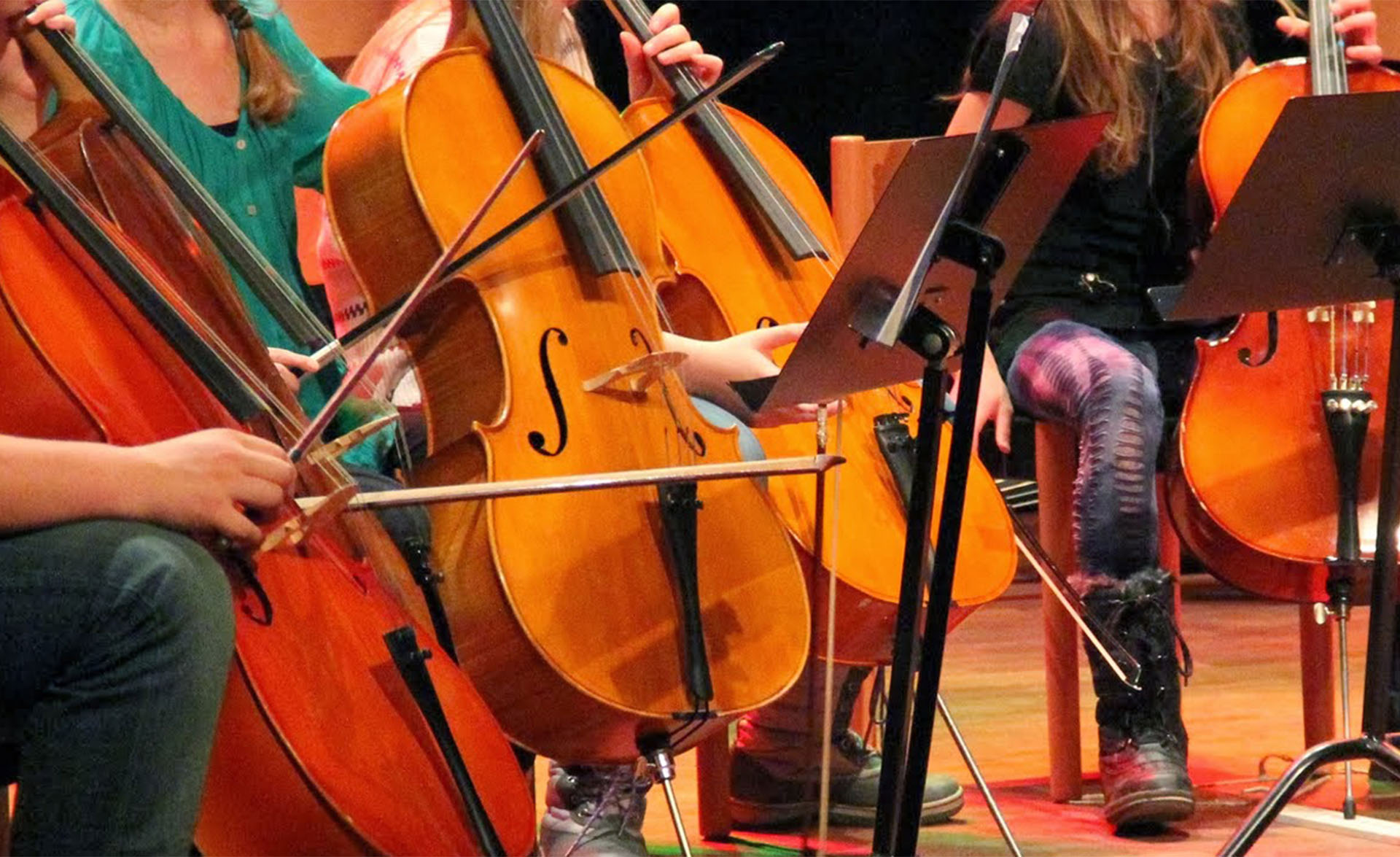 Cellosektionen i en stråkorkester